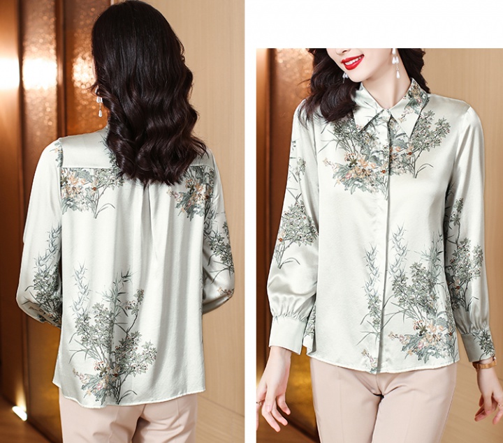 Autumn fashion shirt real silk light tops for women
