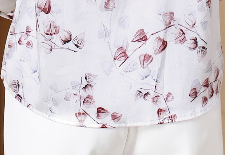 Fashion all-match tops silk temperament shirt