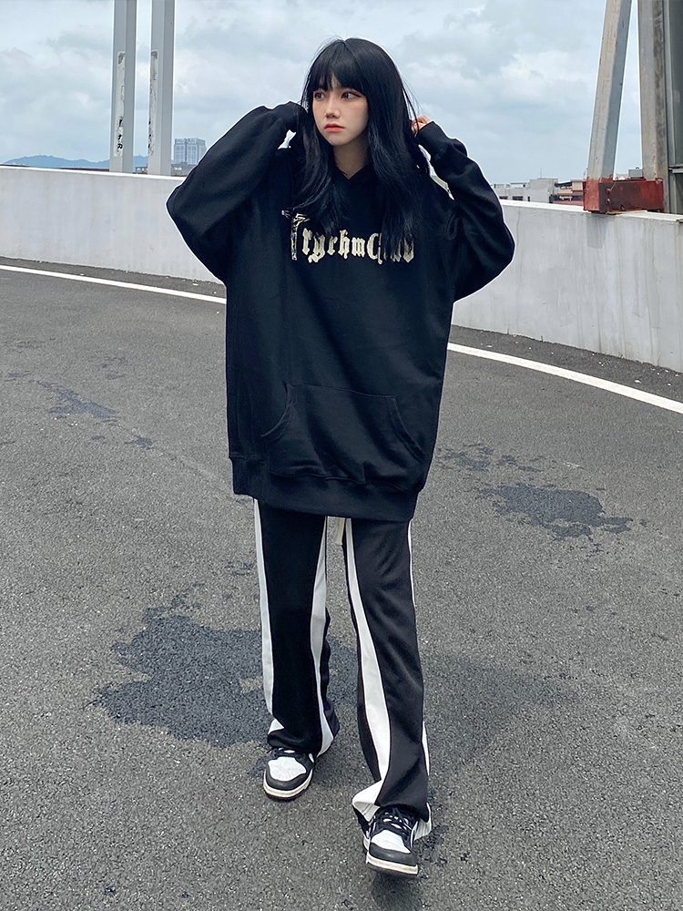 Hooded printing hoodie double thin hat for women
