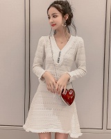 Slim ladies fashion and elegant knitted dress