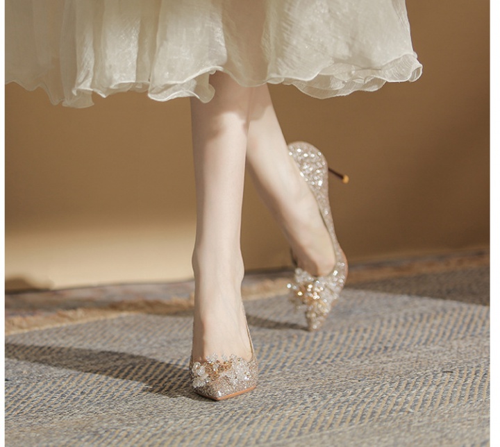 Bridesmaids shoes sequins wedding shoes for women
