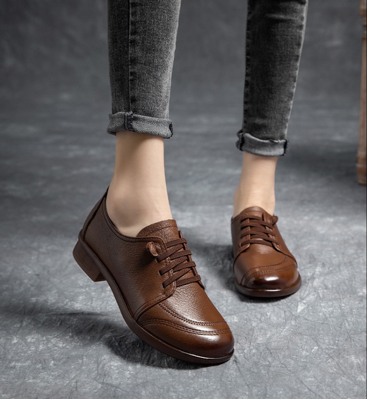 Genuine leather thick leather shoes autumn shoes for women