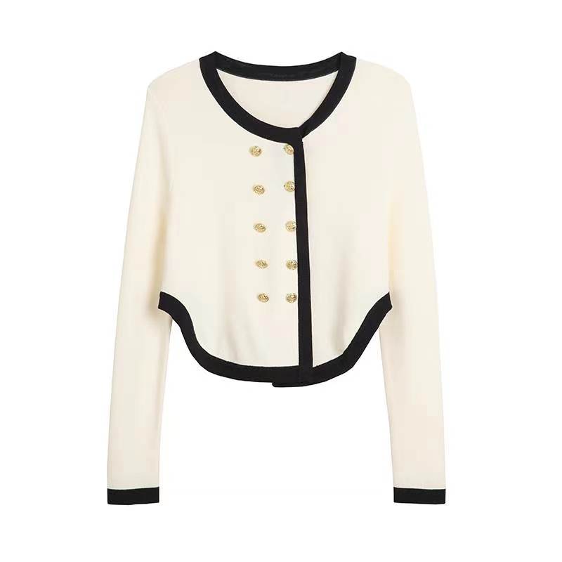 Ladies fashion and elegant coat autumn knitted tops