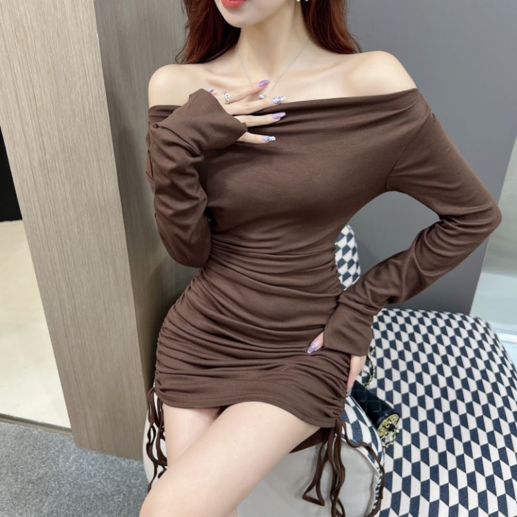 Strapless autumn package hip sexy dress
