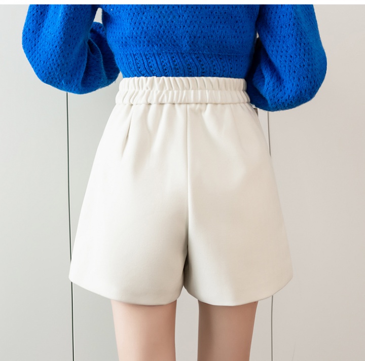 All-match wide leg shorts buckle casual pants