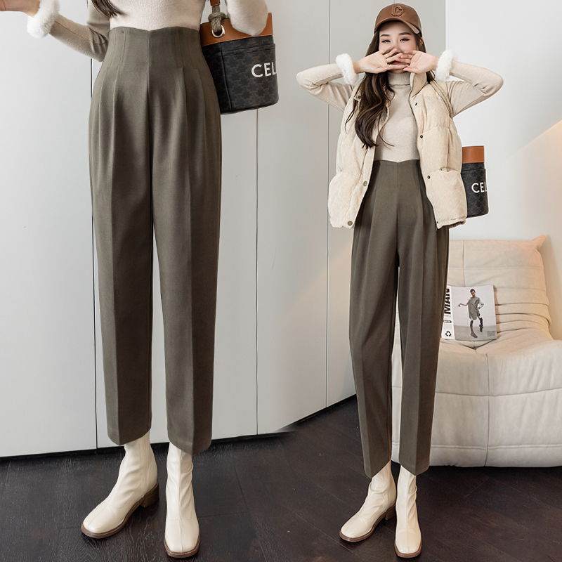 Autumn and winter pants high waist long pants for women