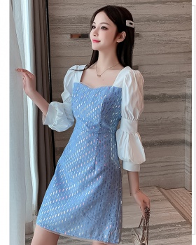 Korean style splice temperament dress for women