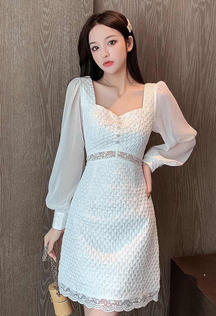 Korean style temperament splice dress for women