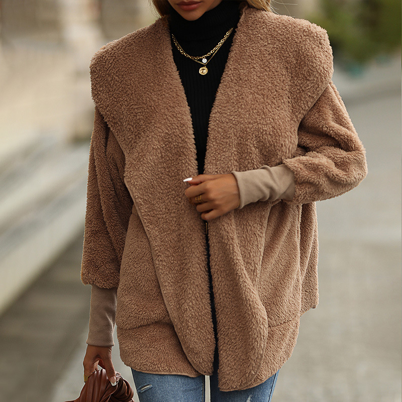 Velvet jacket imitation lamb's wool beauty winter overcoat