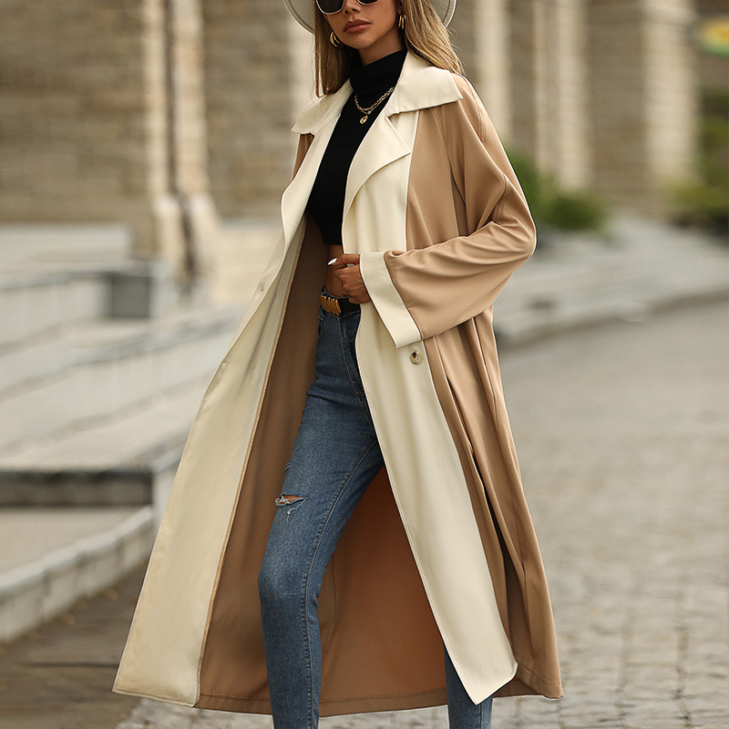 Autumn and winter long windbreaker Casual European style coat