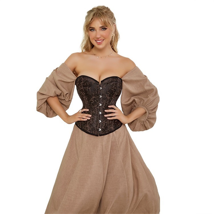 Court style corset not shoulder strap waistcoat