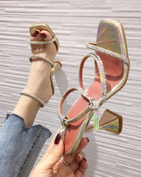 Square head sandals fashion high-heeled shoes for women