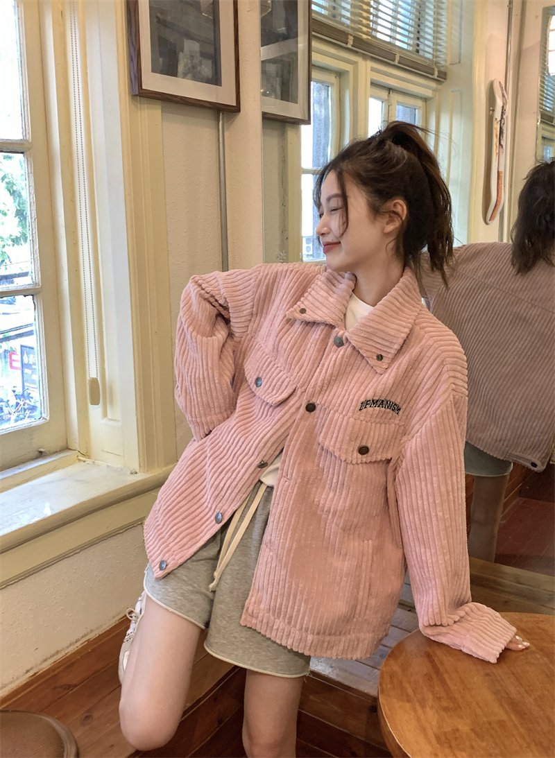College style retro tops spring and autumn coat for women