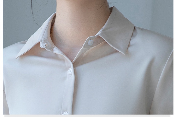 Satin mercerized shirt bottoming tops for women