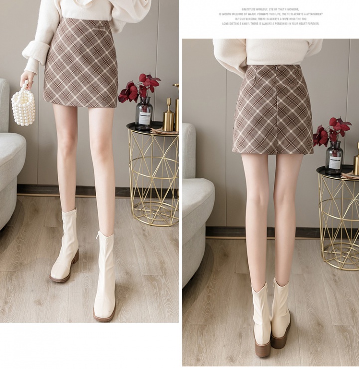 Autumn and winter high waist skirt all-match short skirt