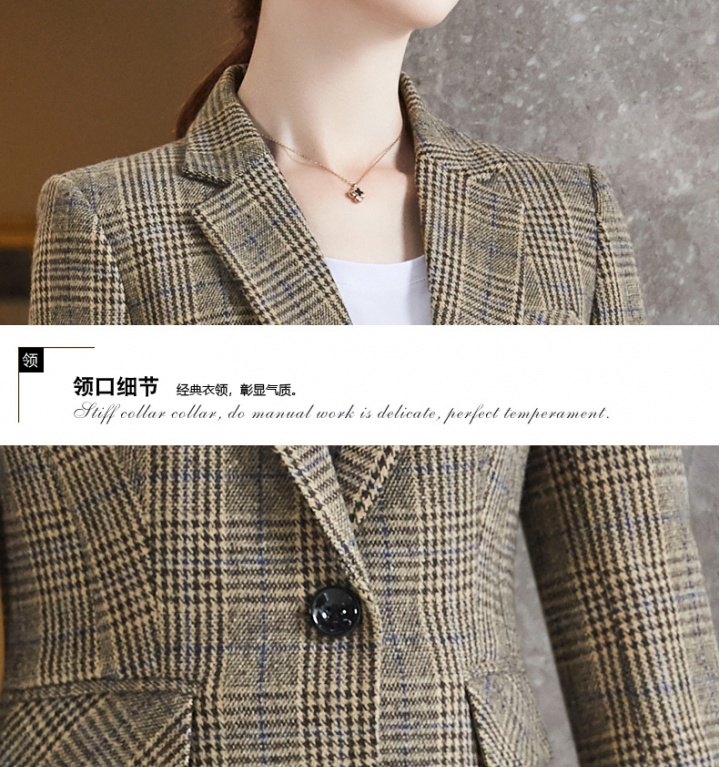 Autumn slim coat Korean style retro business suit for women