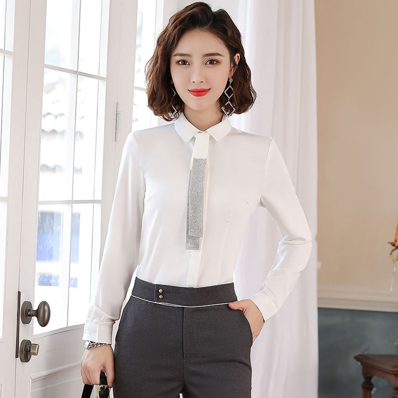Chiffon profession shirt loose Western style tops for women