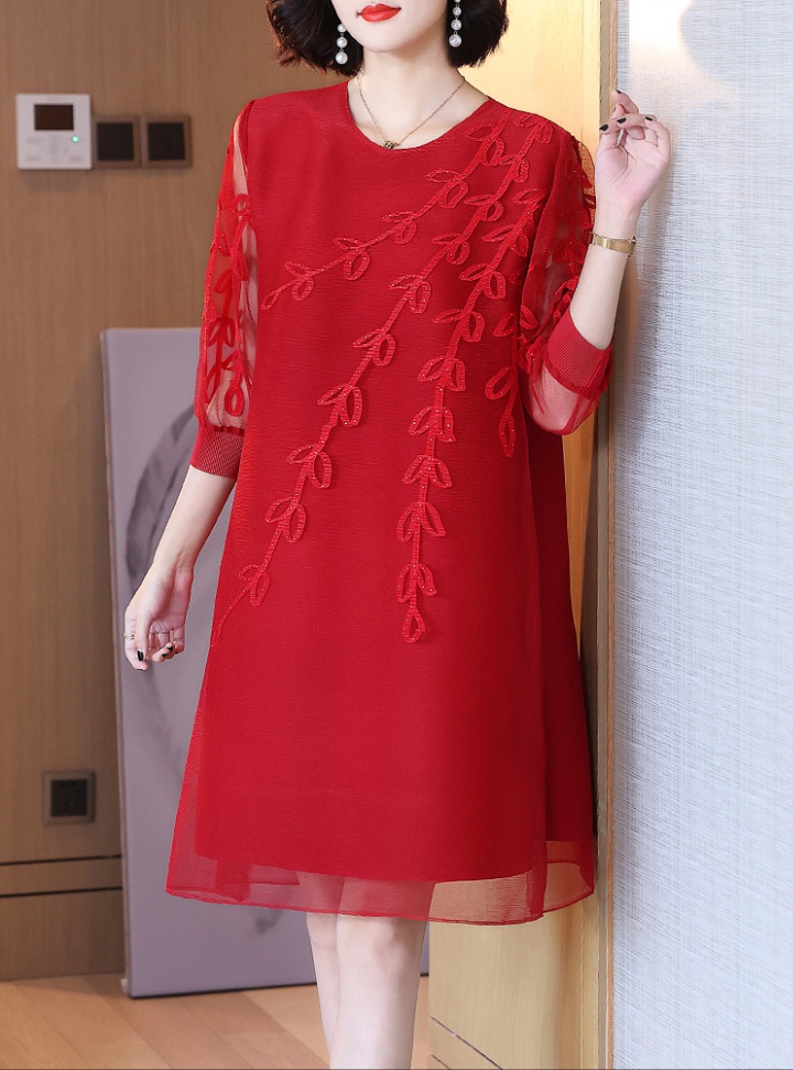 Red large yard dress Western style formal dress for women