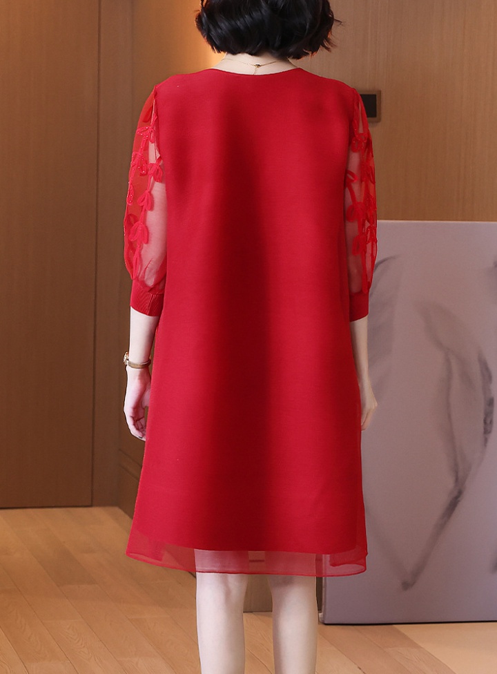 Red large yard dress Western style formal dress for women