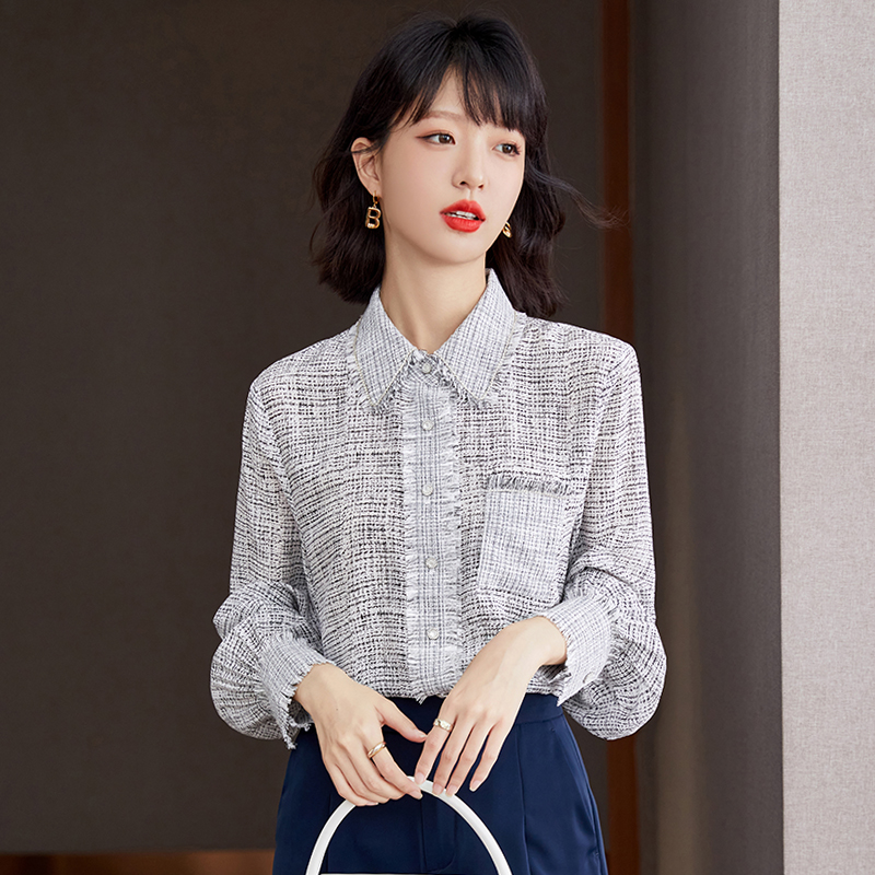 Liangsi profession autumn tops tassels Casual loose shirt