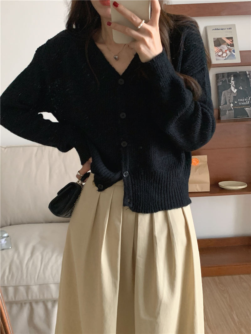 Korean style classic coat single-breasted all-match sweater
