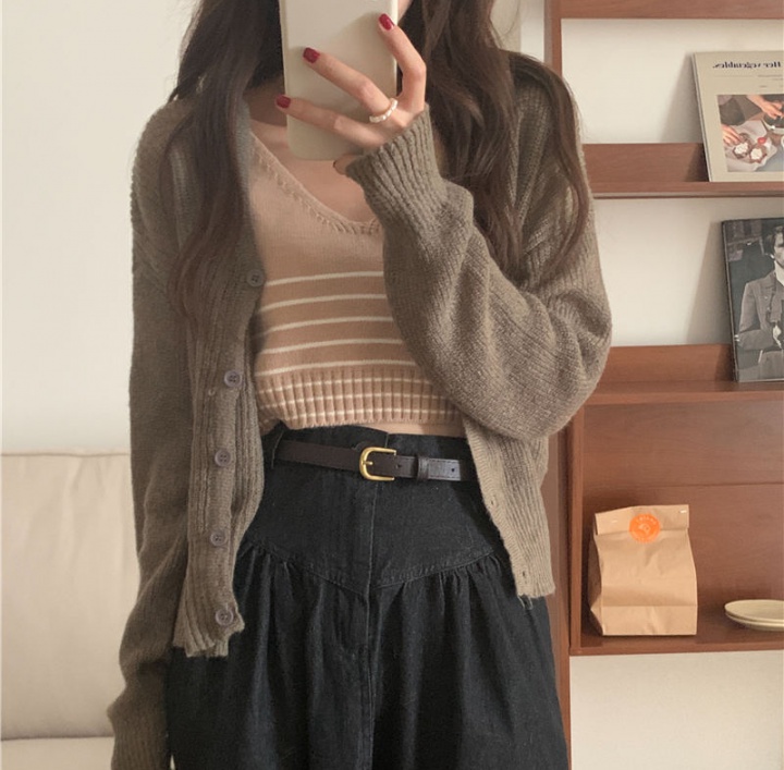 Korean style classic coat single-breasted all-match sweater