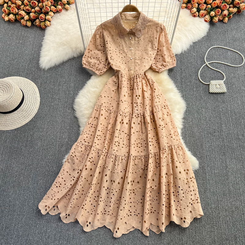 Spring and autumn big skirt dress elegant long dress
