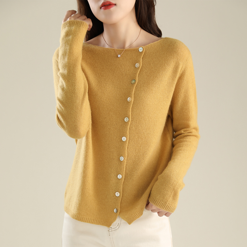 Knitted cashmere cardigan autumn thin shirts for women