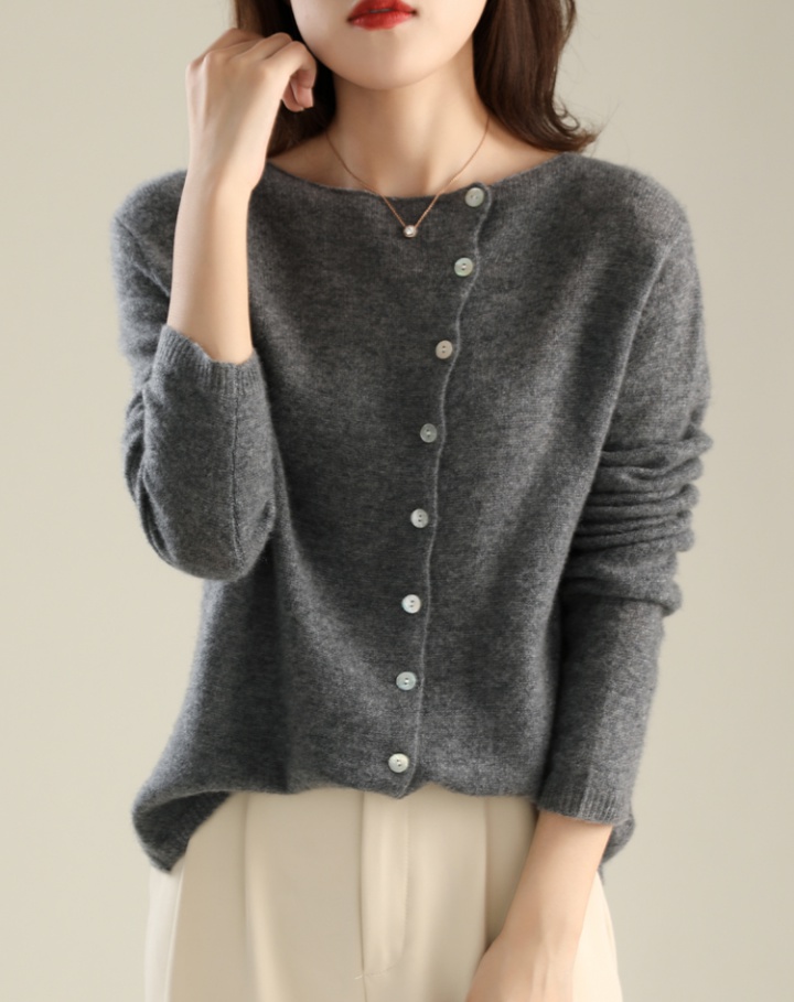 Knitted cashmere cardigan autumn thin shirts for women