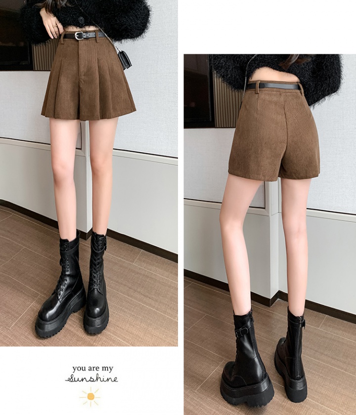 All-match high waist skirt slim woolen culottes for women