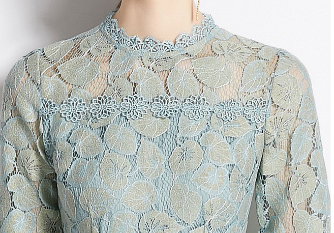 Lace splice embroidery autumn dress