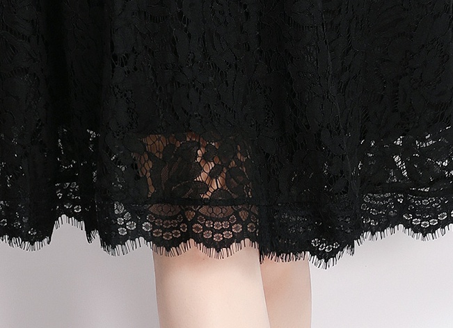 Splice lace embroidery autumn dress