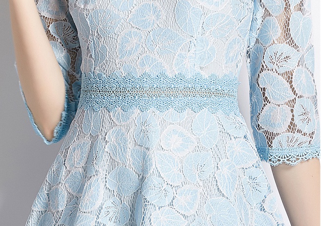 Splice autumn lace embroidery dress