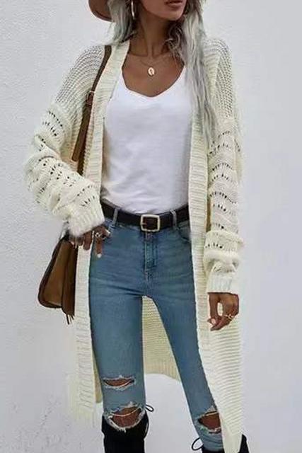 European style sweater knitted cardigan for women