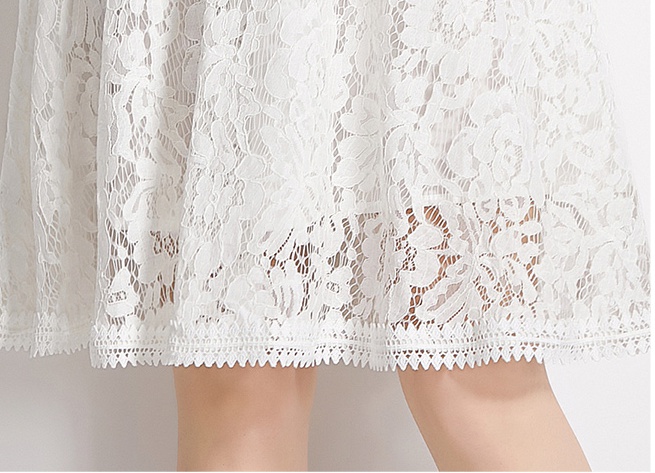 Splice lace autumn embroidery dress