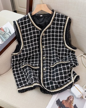 Single-breasted waistcoat autumn and winter coat for women