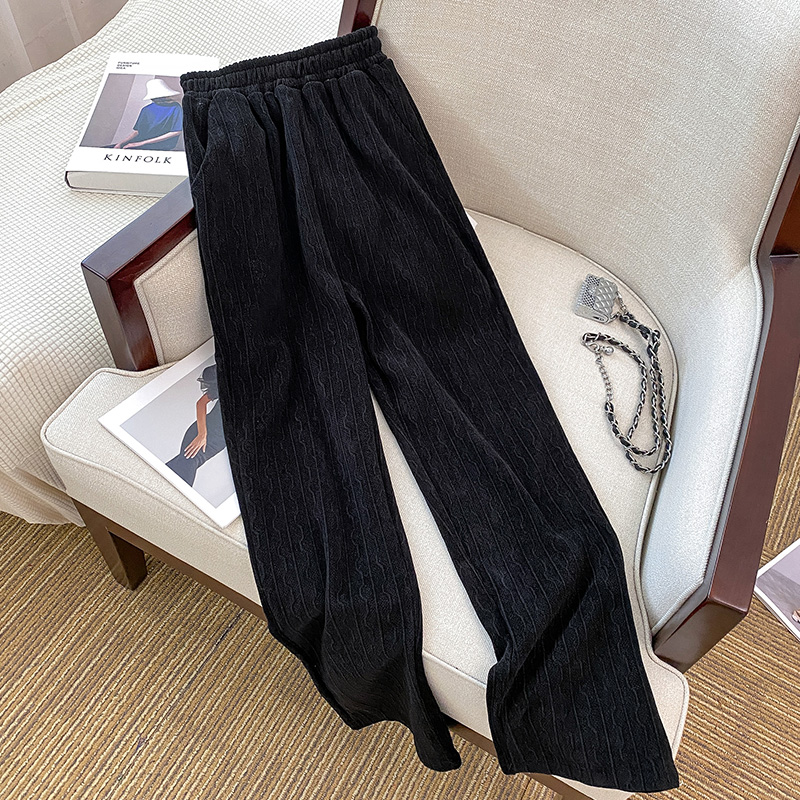Mopping high waist wide leg pants jacquard pants for women