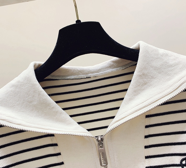 Long sleeve autumn tops half zip hoodie for women