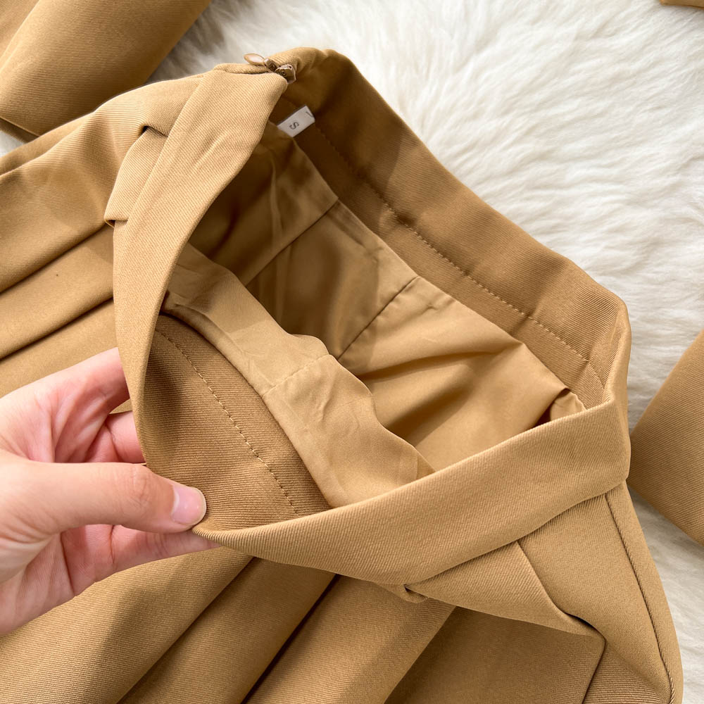 Temperament skirt long sleeve coat 2pcs set for women