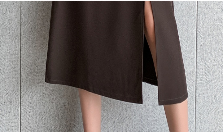 Split high waist skirt long business suit for women