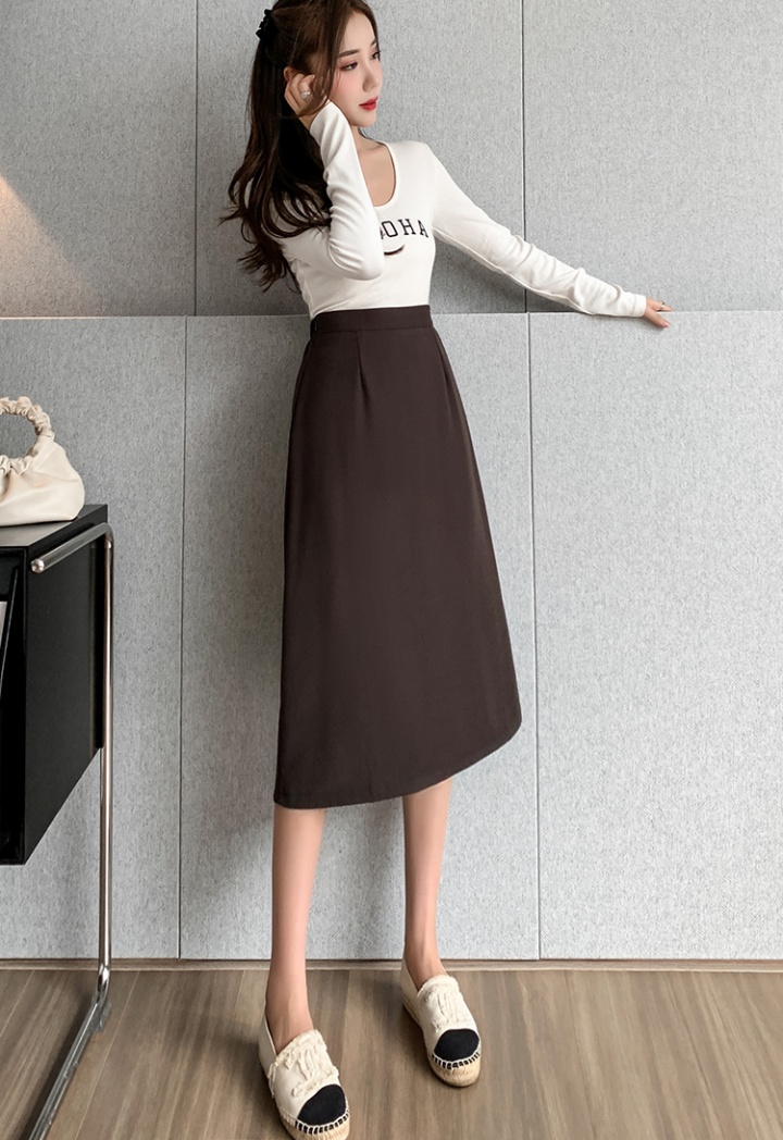 Elastic waist business suit long dress for women