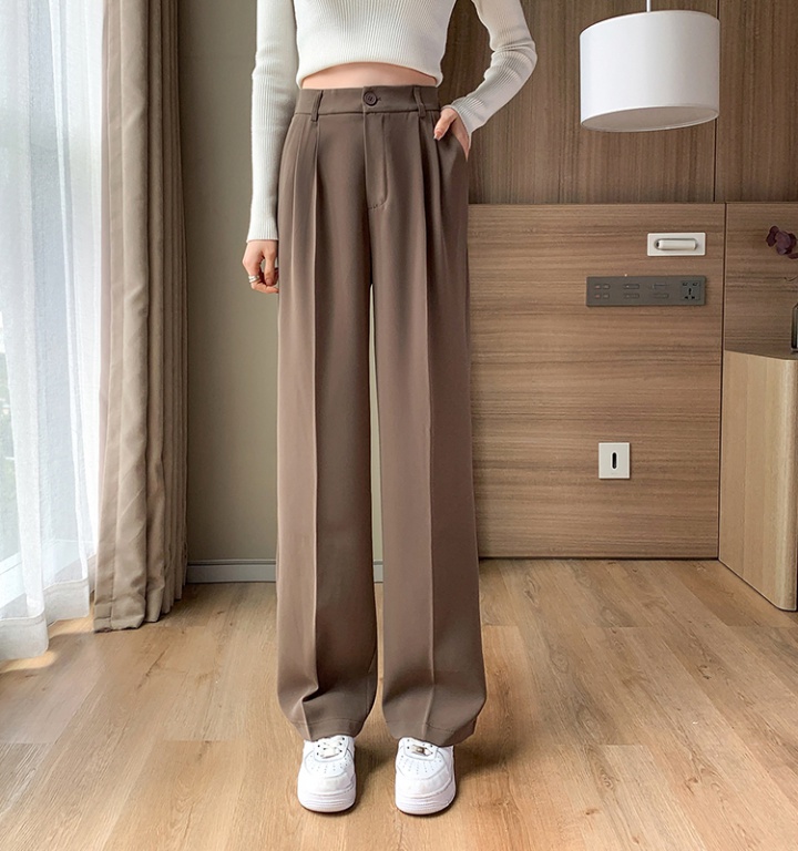 Straight high waist wide leg pants Casual pants for women
