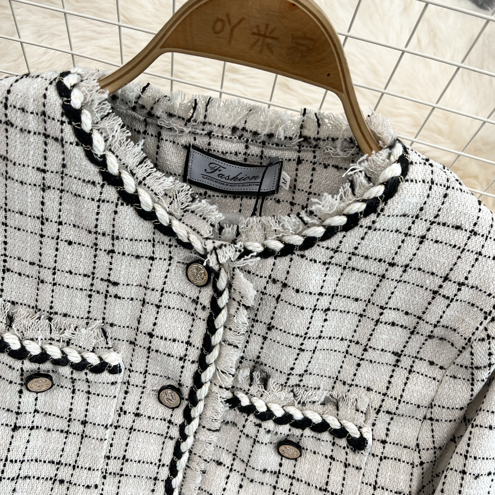 Loose fashion woolen coat single-breasted skirt 2pcs set