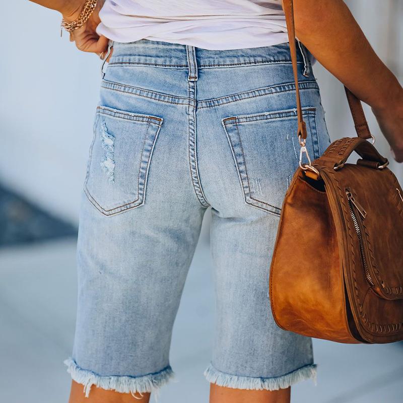 Summer street shorts tassels jeans for women