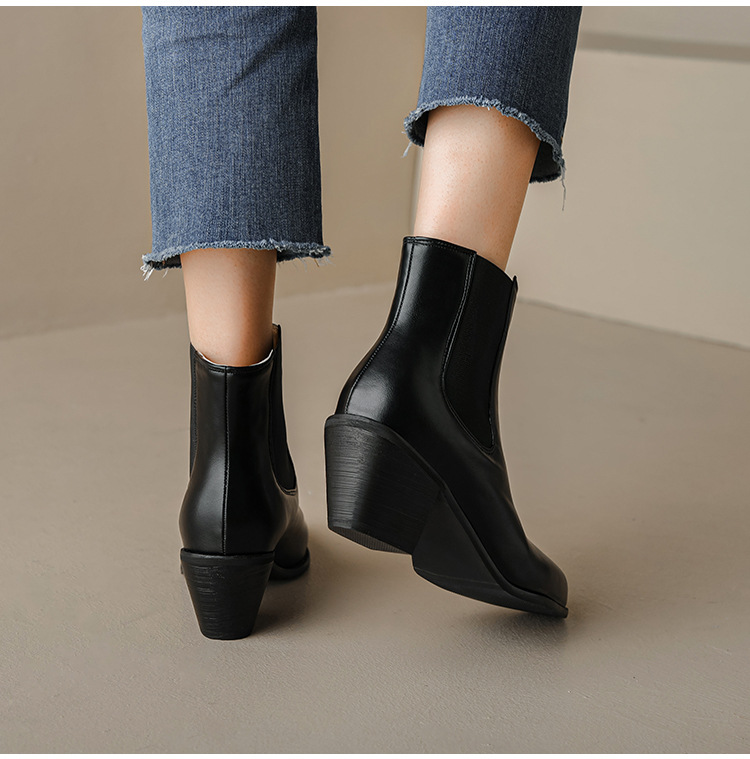 Large yard short boots pointed women's boots for women
