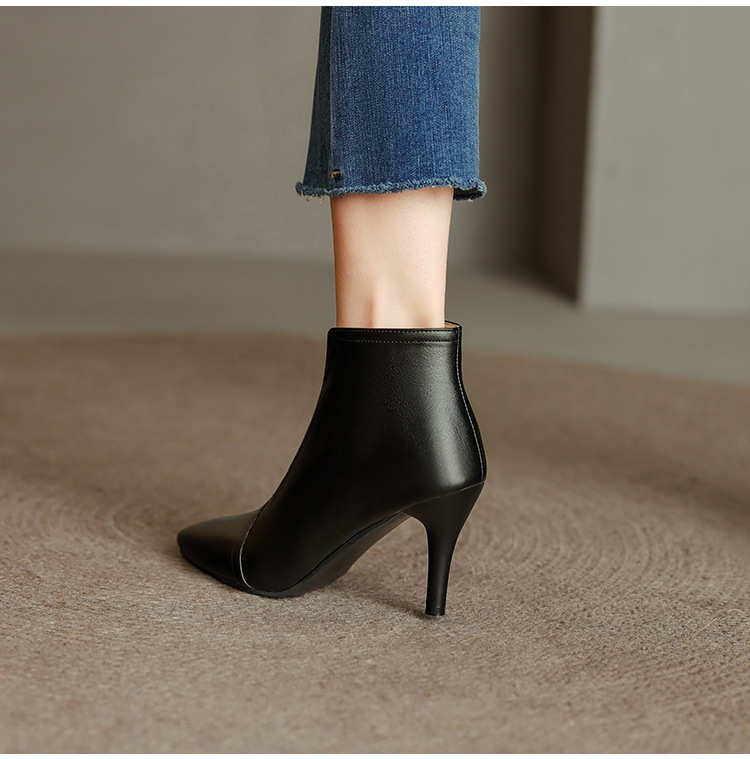 Autumn and winter fashion shoes pointed short boots
