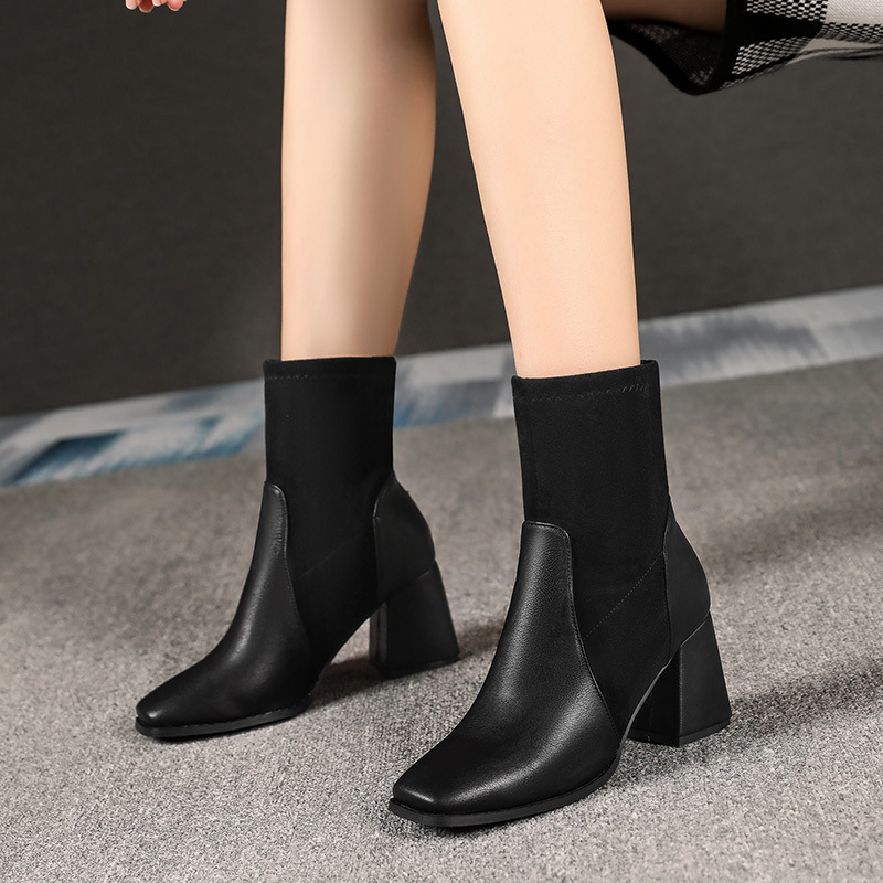 Large yard short boots high-heeled women's boots for women