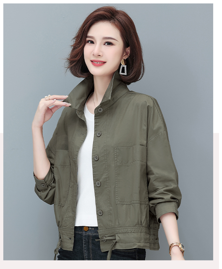 Short loose all-match coat fashion buckle tops