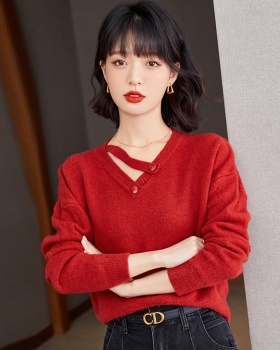 Loose sweater pullover bottoming shirt for women