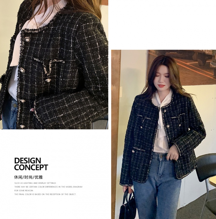 Autumn and winter Korean style jacket splice coat for women
